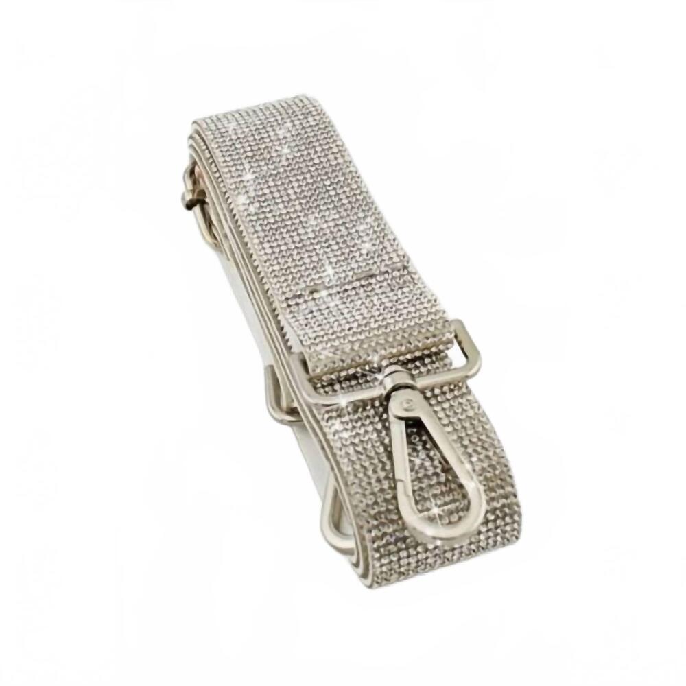 NEW MIMI WHOLESALE rhinestone adjustable crossbody bag strap in clear
